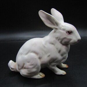 Lefton White Porcelain Rabbit Figurine